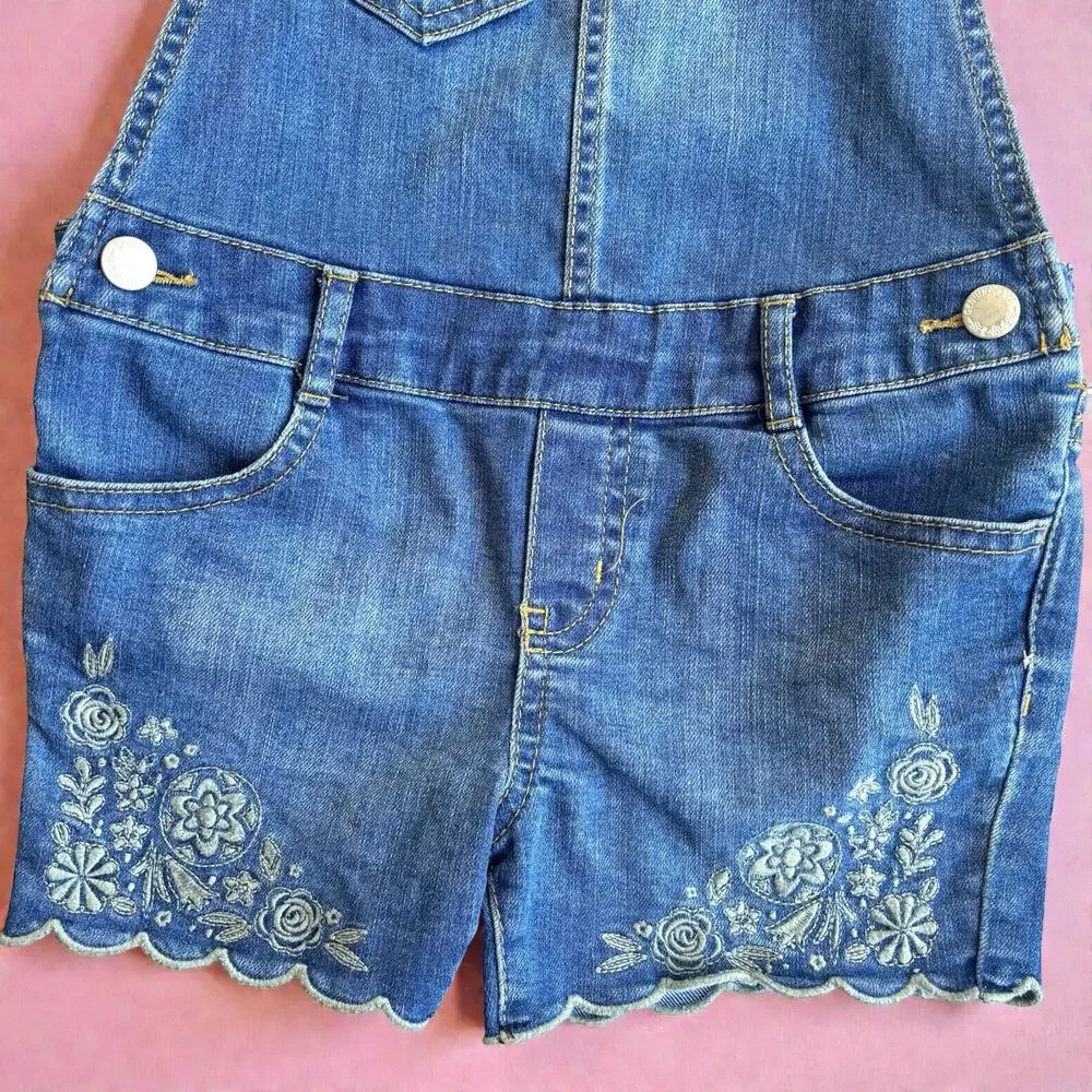 Girls OshKosh Embroidered Detail Overall/Shortall